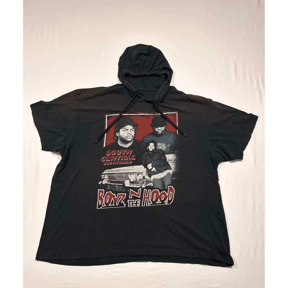 Boyz N The Hood Graphic Hooded T-Shirt Mens 2XL‎ Black Ice Cube South Central LA